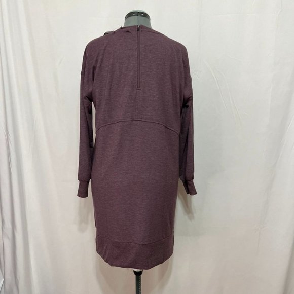 Ellen Tracy NWOT Sz XL Wine Cuff  Long Sleeves Sweater Dress Cuff Hemline - Picture 7 of 9